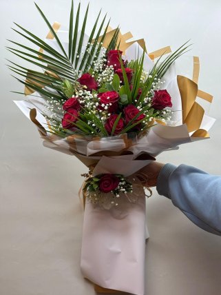 Kırmızı Gül Zarafeti Buketi