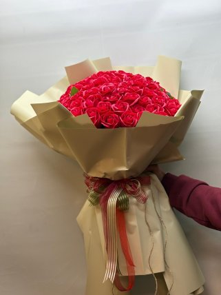 Premium Yapay Kırmızı Gül Buketi, Kütahya çiçekçi