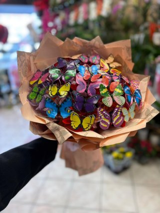 RENKLİ KELEBEK BUKETİ