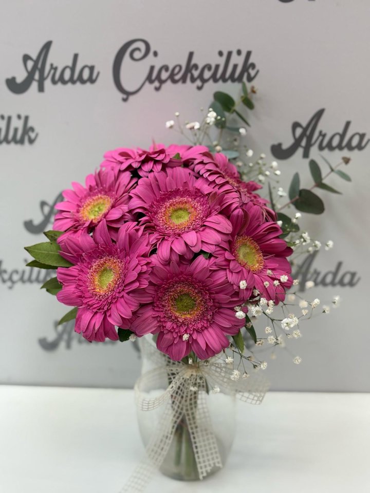 Vazoda Pembe Gerberalar