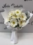 Çiçekçi - 7'li Beyaz Gerbera Buketi